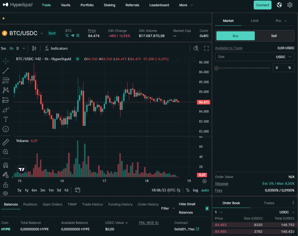 App DEX de Hyperliquid