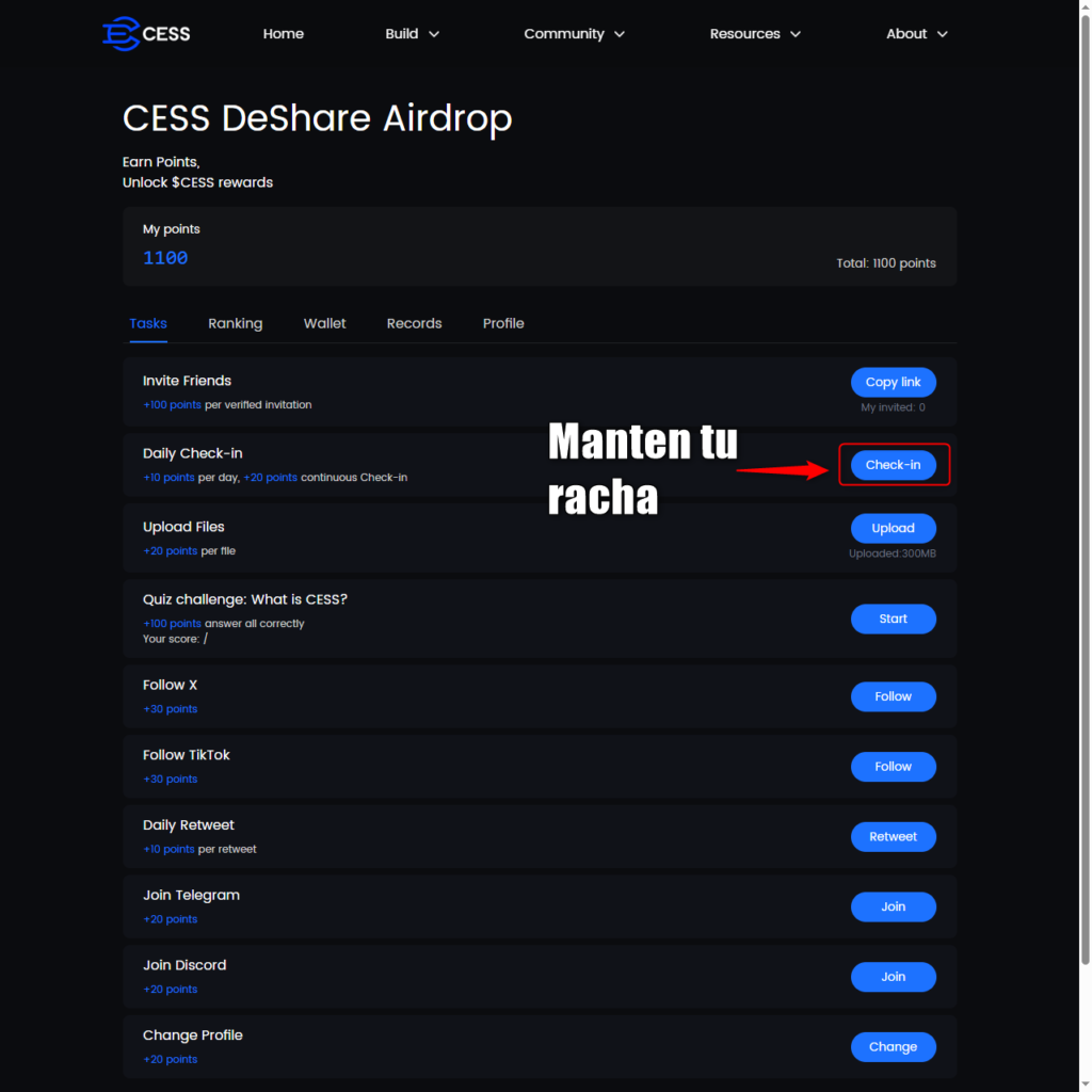 CESS Deshare airdrop