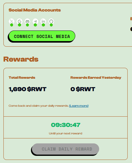 Dashboard Humanity protocol rewards points airdrop