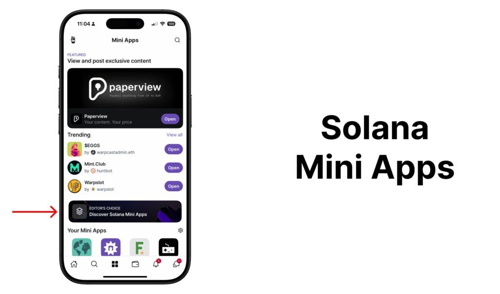 descubre las miniapps de warpcast para solana