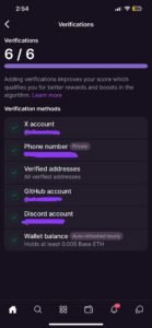 Verificación de warpcaster para optar por calificar al airdrop potencial