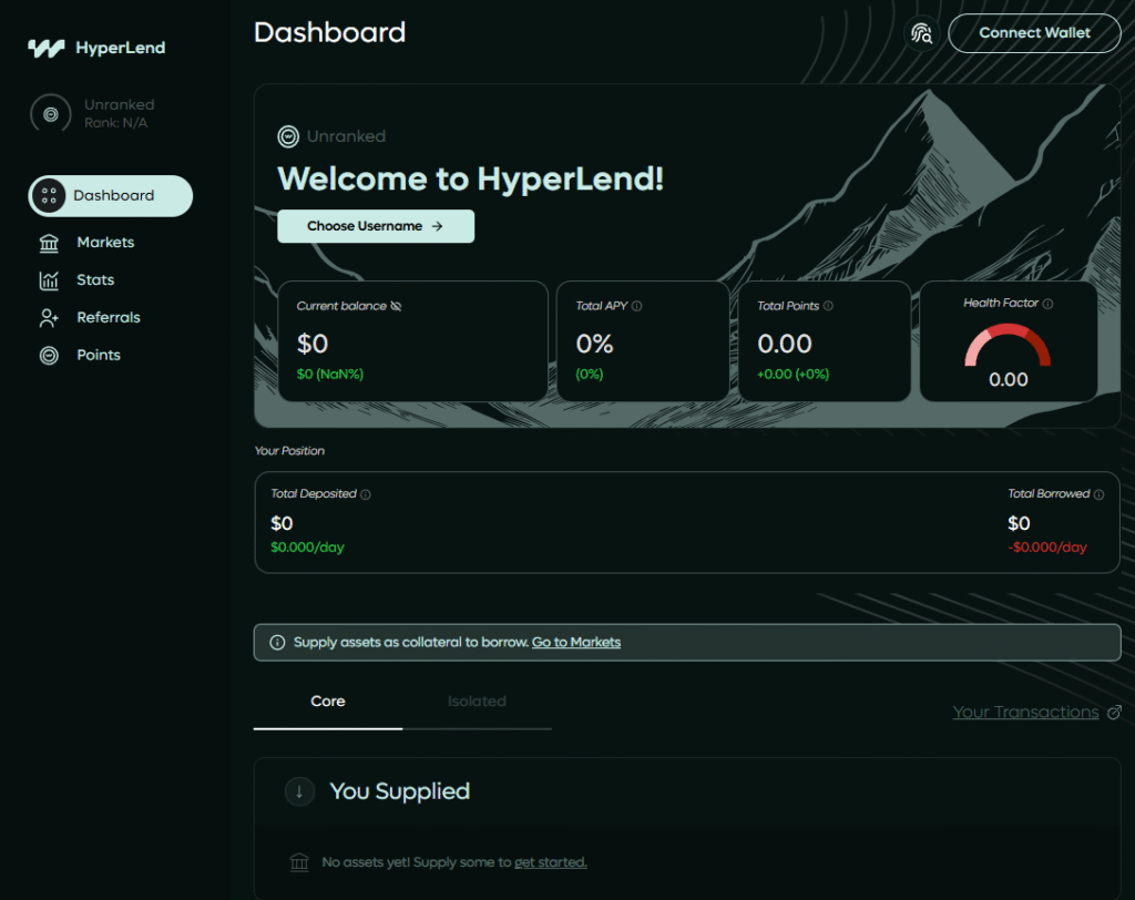 Lending app de Hyperlend