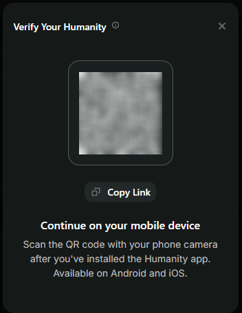 Scanee el qr desde su movil en humanity