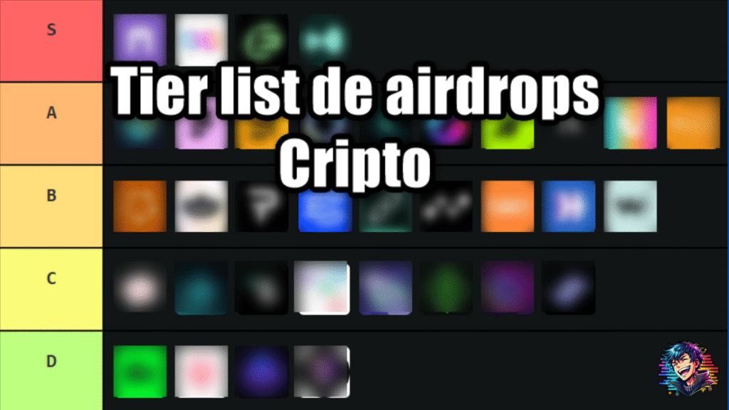 Tier list de airdrops de criptomonedas 2025