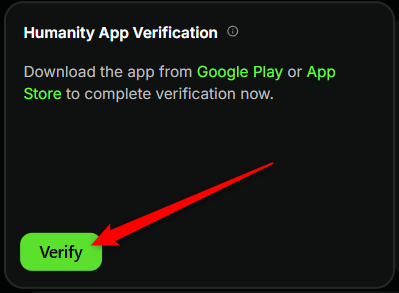 Seccion de verificación desde el móvil en humanityy