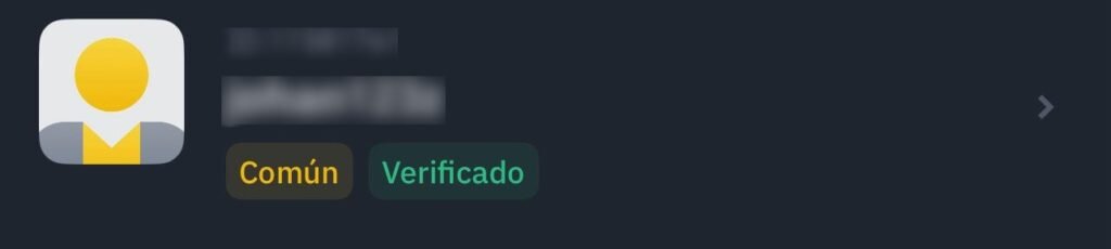 Verificacion de binance