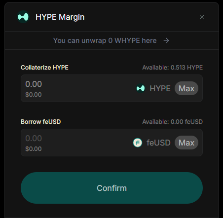 Sistema de prestamos de Felix, una lending del ecosistema de hyperlqiuid que da puntos para intercambiarlos por su potencial airdrop