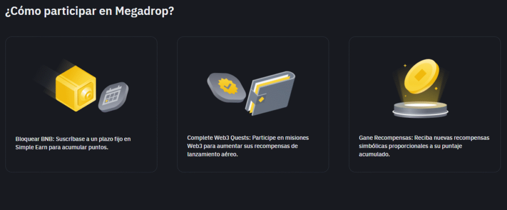 Pasos para ganar tokens gratis en el megadrop