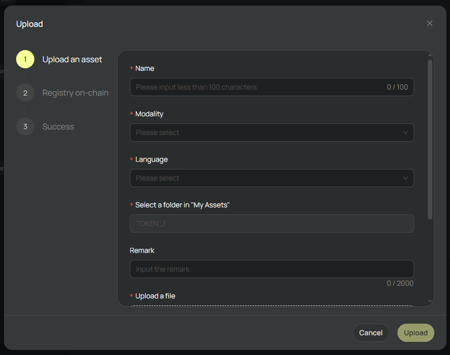 Sahara register assets