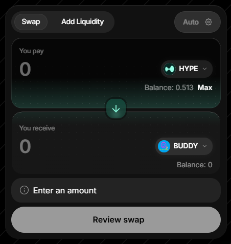 Swap de laminar defi del ecosistema de hyperliquid airdrop