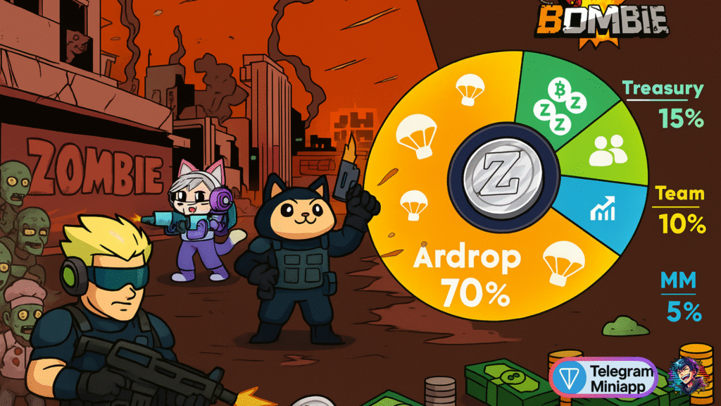 Juega Bombie y califica en el 70% en su tokenomics