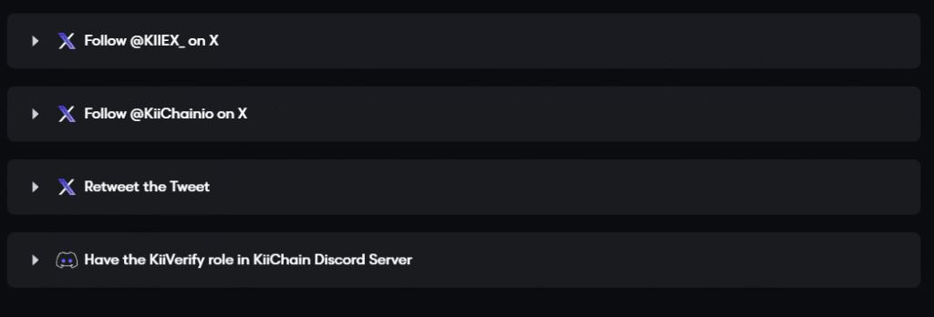 Kiichain misiones de galxe