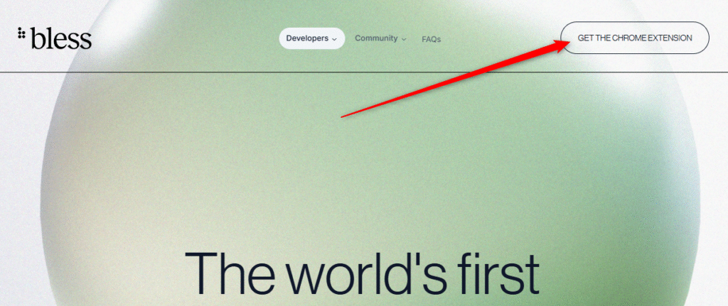 Installa la extension de bless en tu navegador