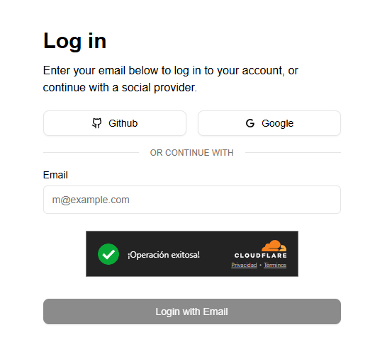 Inicio de seion en el dashboard de bless network