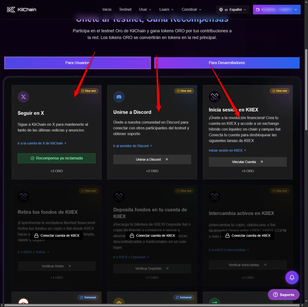 Misiones kiichain testnet