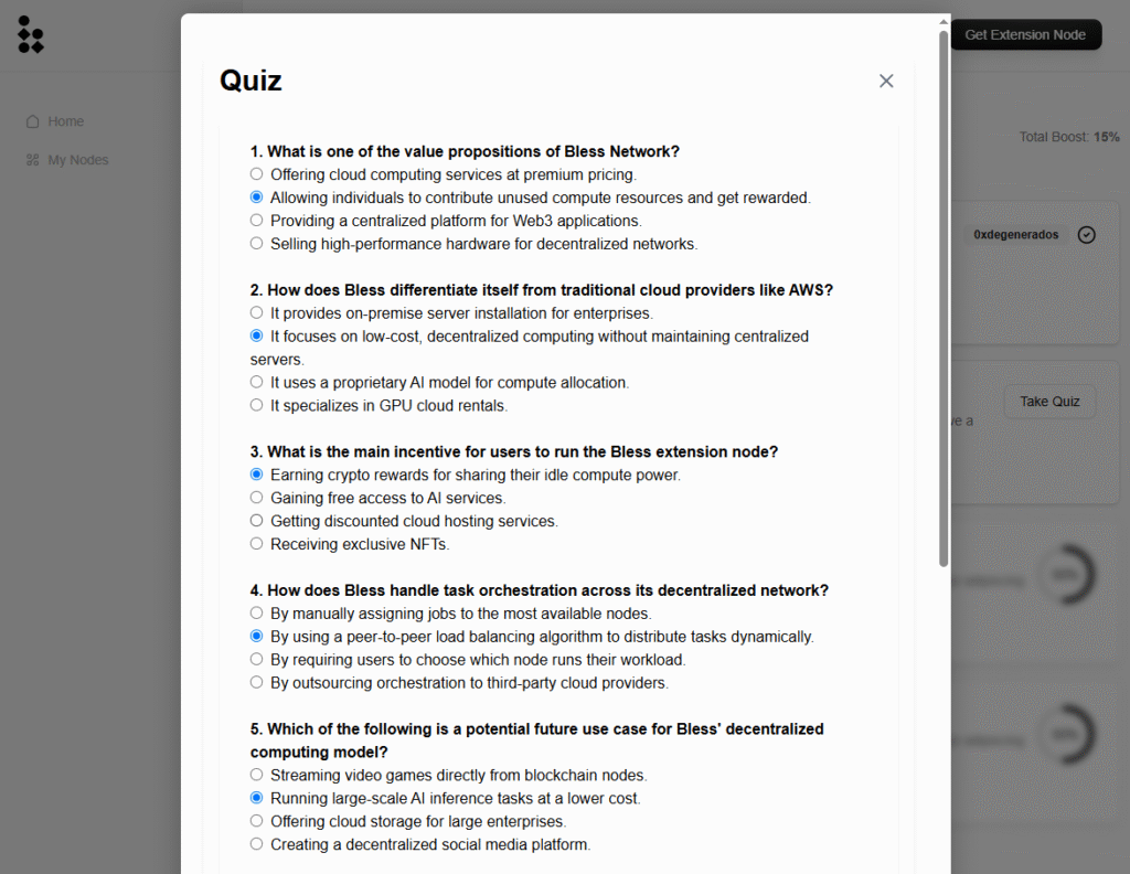 Quiz activo en bless