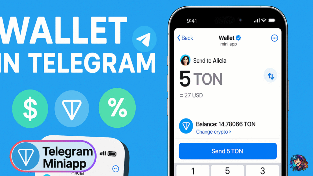 Utiliza y explora la miniapp wallet oficial de telegram